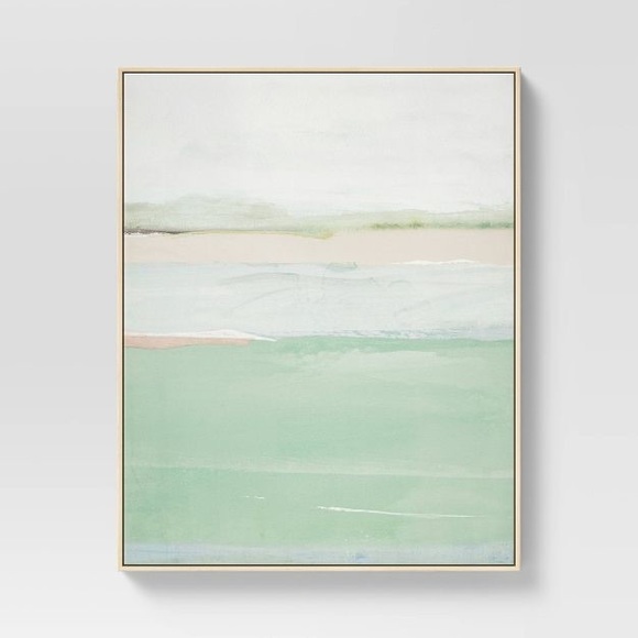 COPY - PROJECT62 24" x 30" Abstract Framed Wall Art Teal, NWT - Picture 1 of 4